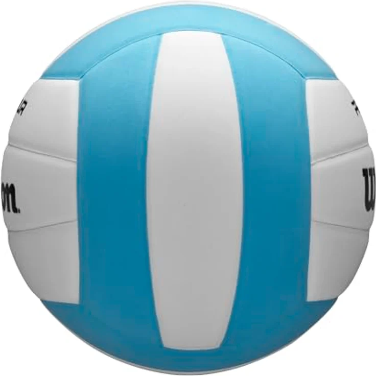 Wilson Pro Tour Volleyball, Soft-Touch Spielball mit V-Tec-Nähten, Hellblau/Weiß – Bild 4