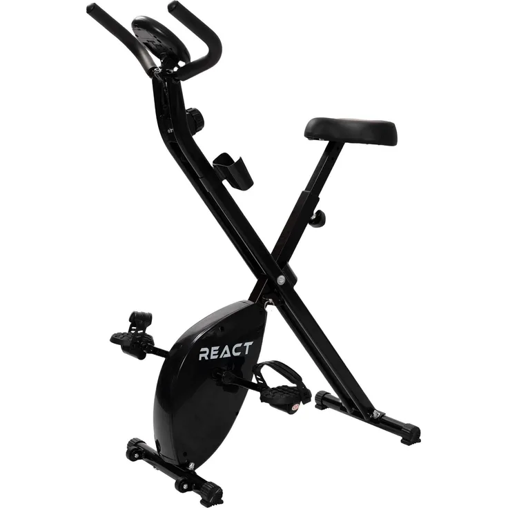 React Heimtrainer faltbar, Ergometer mit 8-stufiger Widerstandseinstellung, verstellbarem Sitz und kompakt transportierbar
