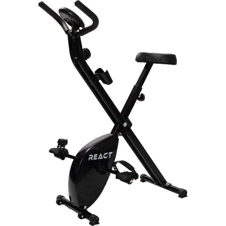 React Heimtrainer faltbar, Ergometer mit 8-stufiger Widerstandseinstellung, verstellbarem Sitz und kompakt transportierbar
