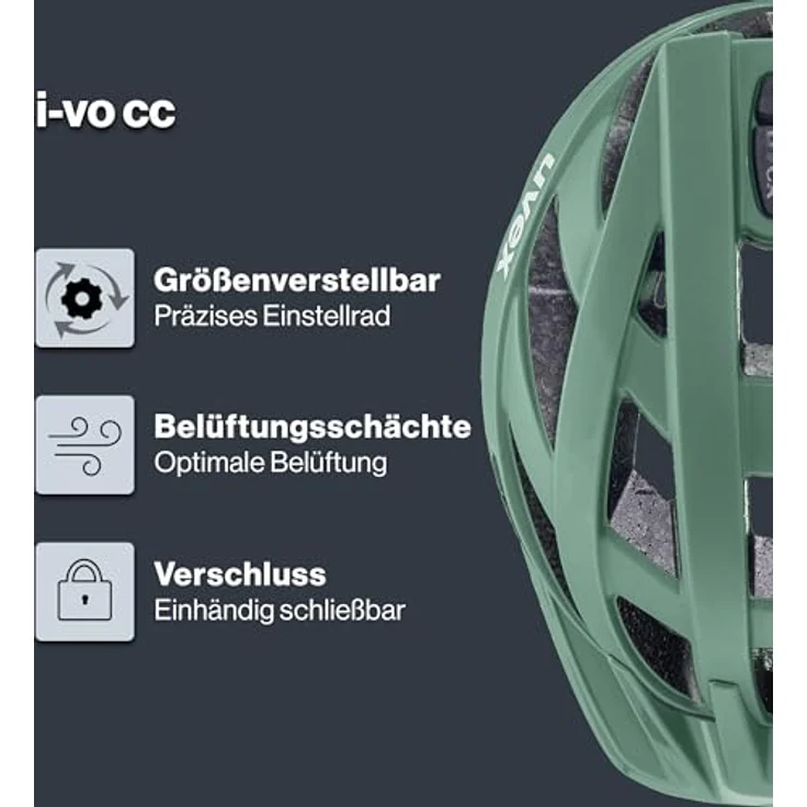 Uvex Allround-Helm CC, Leichter Fahrradhelm für Damen und Herren mit individueller Größenanpassung und optimaler Belüftung – Bild 2
