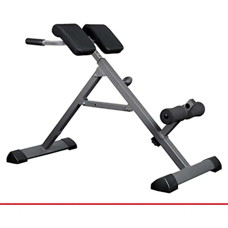 HAMMER Finnlo Bauch-/Rückentrainer Tricon, Hyperextensionsbank für einen gesunden Rücken, Dipstangen für straffe Arme, Training der schrägen Bauchmuskulatur, Stärkung des Rückenstreckers