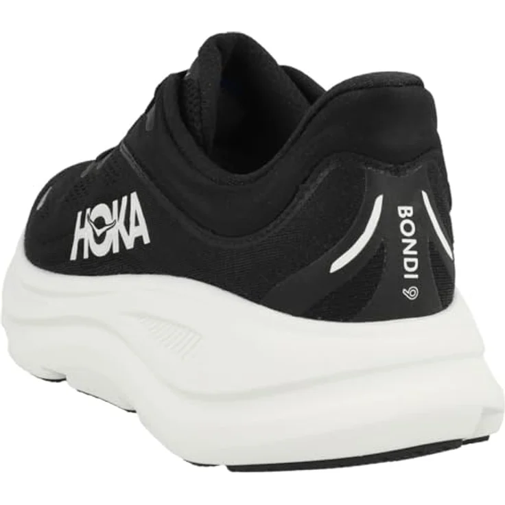 Hoka Bondi 9, Herren Laufschuhe, 100% vegan, atmungsaktives Obermaterial, schwarz, Größe 43 1/3 – Bild 6