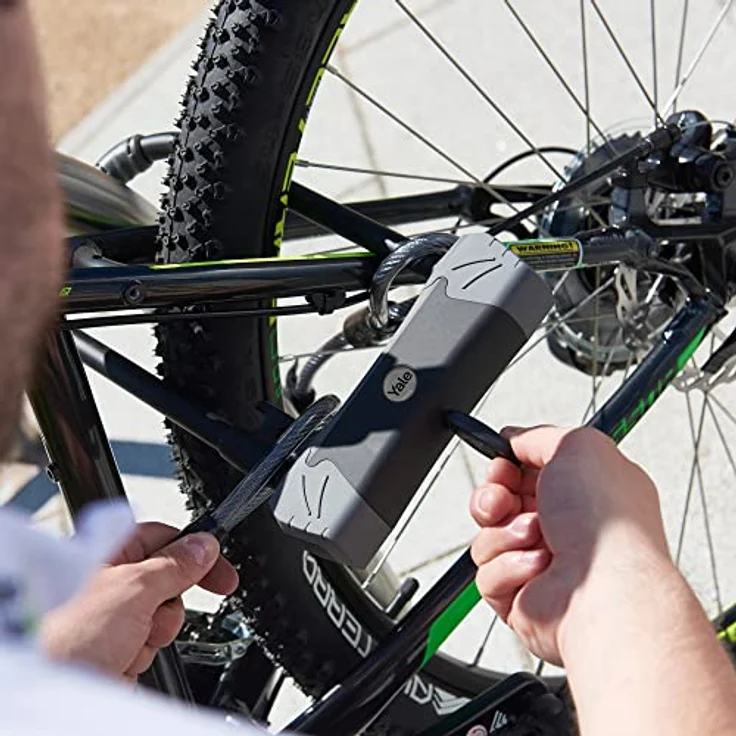 Yale Veloschloss, 120 cm Bügelschloss mit Sicherheitskabel und maximaler Schutzklasse – Bild 7
