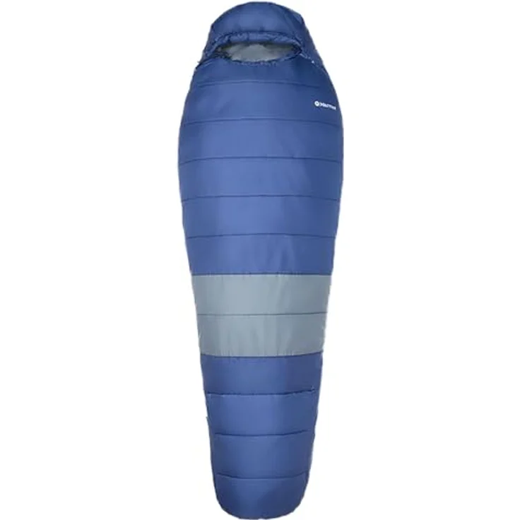 Marmot Trestles Elite Eco 20, Kunstfaserschlafsack mit Wärmekragen und Zwei-Wege-Reißverschluss, recycelt – Bild 1
