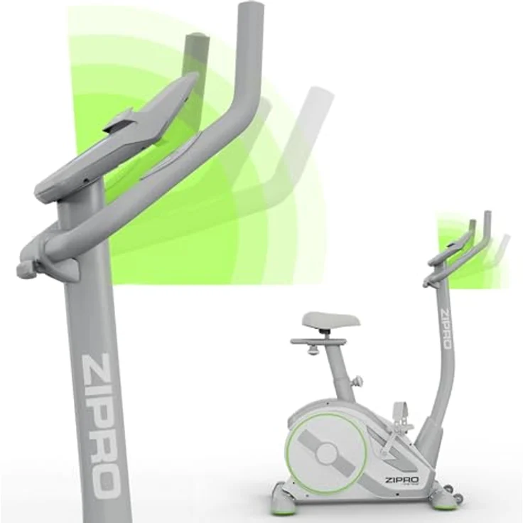 ZIPRO RAVE Heimtrainer Fahrrad - 32-Stufen-Widerstand, Herzfrequenzsensor, 11 Trainingsprogramme, Verstellbare Sitz- und Lenkerposition, Bluetooth-Konnektivität, Ergometer, Ideal für Cardio & Fitness – Bild 4