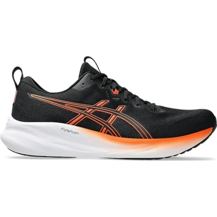 ASICS Gel Pulse 16, Herren Laufschuhe mit hoher Dämpfung, Black/Nova Orange, Größe 48 – Bild 1