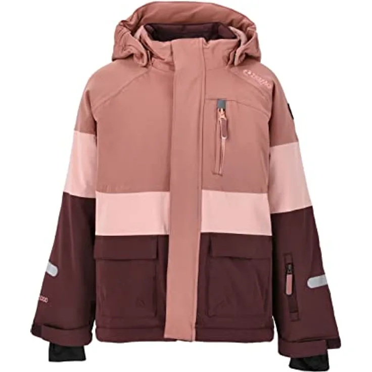 ZIGZAG Skijacke Taylora, wind- und wasserdicht mit TPU-Membran, reflektierend, pink-rosa, Größe 116