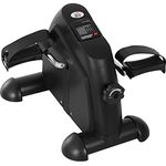 HOMCOM Heimtrainer Mini Bike Pedaltrainer Trainingsrad Fahrradgerät mit LCD-Display Gusseisen Schwarz 35 x 40 x 31 cm