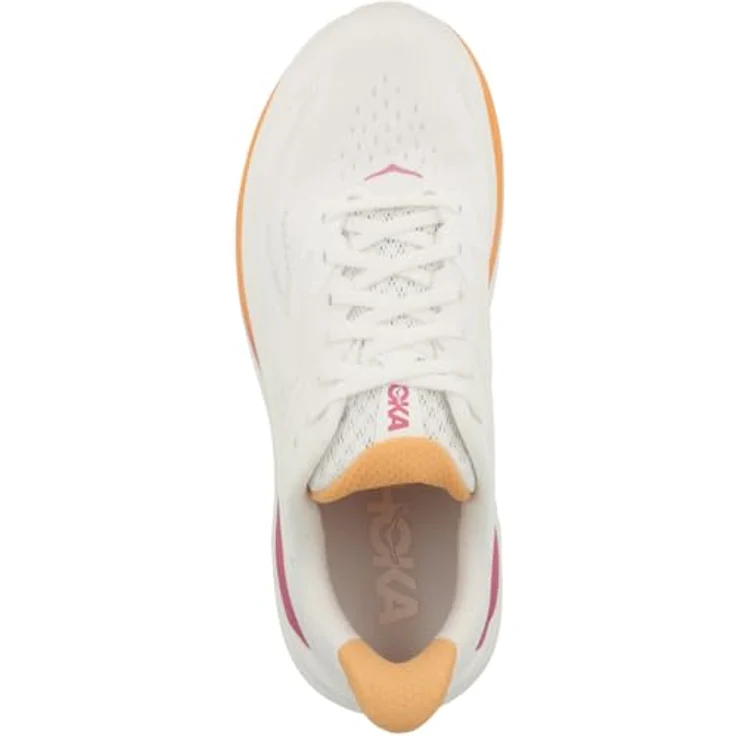 HOKA Clifton 10 Damen Laufschuhe, neutrale Laufschuhe aus atmungsaktivem Jacquard mit Schaumstoff-Zwischensohle, weiss, EU 40 – Bild 2