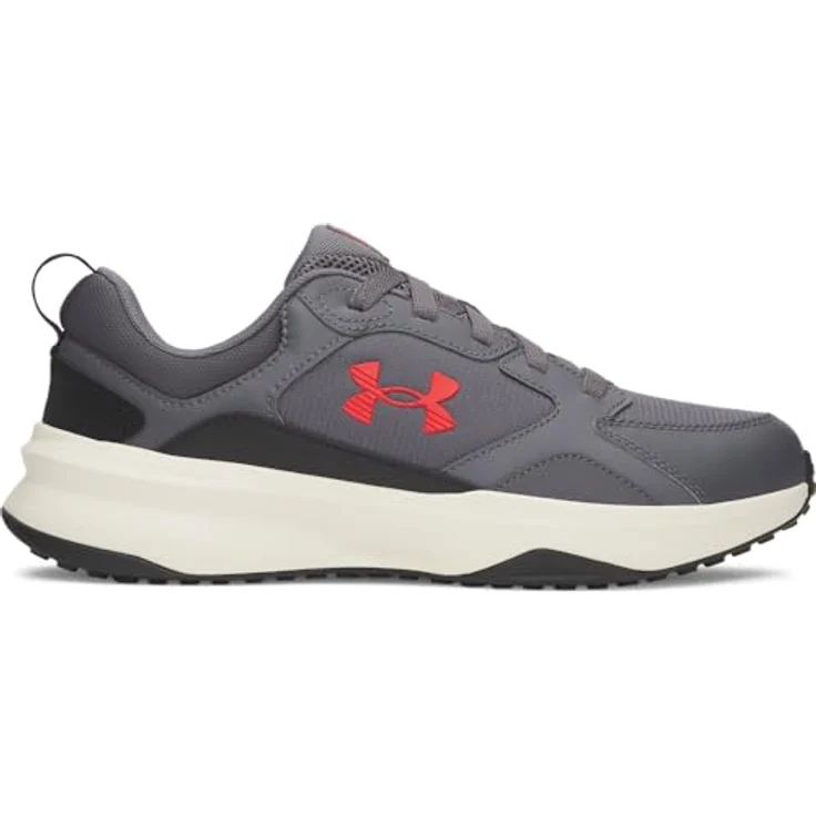 Under Armour Charged Edge Fitnessschuhe Herren, Atmungsaktives Mesh-Obermaterial, Grey/White, Schuhgröße: 41 EU – Bild 5
