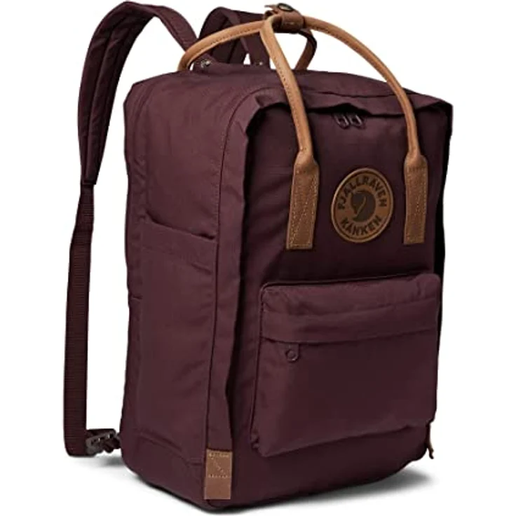 Fjällräven 23565-357 Kånken No. 2 Sports backpack Unisex Adult Port One Size, aus G-1000 HeavyDuty Eco mit Lederdetails, Port – Bild 1