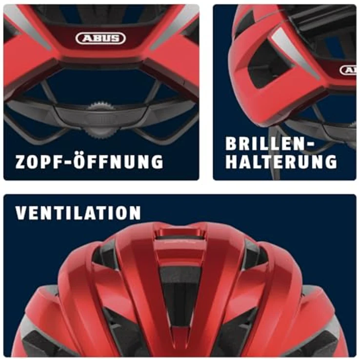 Abus StormChaser ACE, Velohelm (51 - 55 cm) mit optimierter Belüftung und höhenverstellbarem Verstellsystem, schwarz – Bild 5