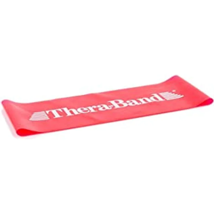 THERABAND Übungsband Loop, 7,6 cm x 20,5 cm, Rot | Mittel, geschlossen für Training der unteren Extremitäten