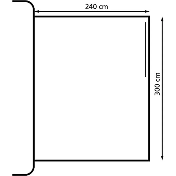 Eurotrail Dachzelt, 8 kg, Sonnensegel für VW T5/T4 mit UPF 50+, 260 x 240 cm oder 300 x 240 cm – Bild 3