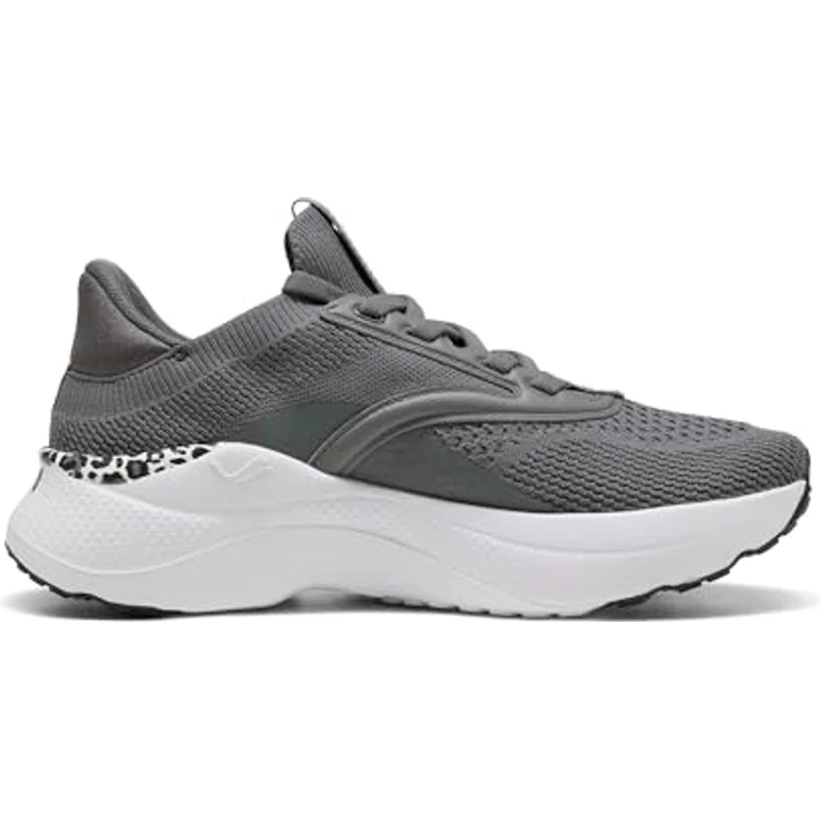PUMA Damen SOFTRIDE MAYVE Animal WNS Straßenlaufschuh, Cool Dark Gray Black Silv, mit SOFTFOAM+ Dämpfung und Animal-Print-Design – Bild 5