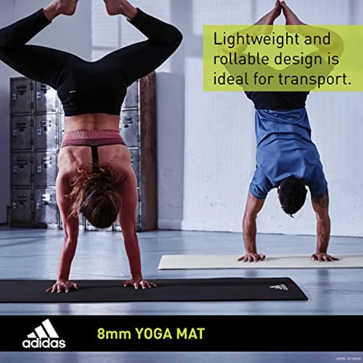 Adidas Yoga Mat 8mm Grey - Rutschfeste Yogamatte für Yoga, Pilates und Bodenübungen – Bild 4