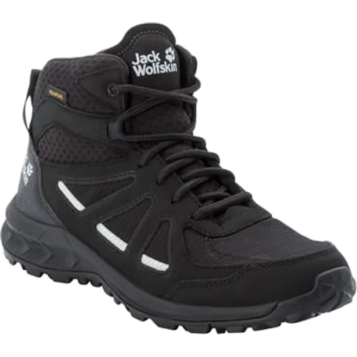 Jack Wolfskin WOODLAND 2 TEXAPORE MID W, Wasserdichter Wanderschuh mit EVA-Zwischensohle und TEXAPORE-Membran, schwarz – Bild 4
