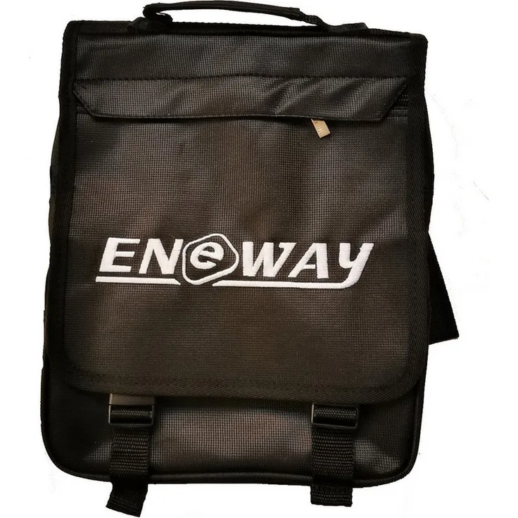 ENEWAY Lenkertasche, multifunktionale Fahrradtasche mit geräumigem Hauptfach und wasserabweisendem Material, Schwarz