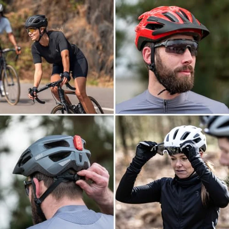 BBB Kite 2.0, Velohelm für Rennrad und MTB, 55-58 cm, In-Mold mit abnehmbarem Visier und Fliegennetz – Bild 2