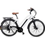 AsVIVA E-Bike CityBike B15_FBA 28 Zoll Pedelec in weiß mit extra starkem Akku und Hinterradmotor