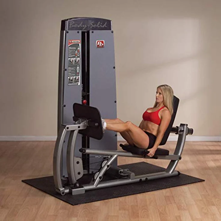 Body-Solid Beinpresse und Wadenmaschine "Pro Dual" 95 kg, Fitnessgerät für Beine, Silber/Schwarz – Bild 2