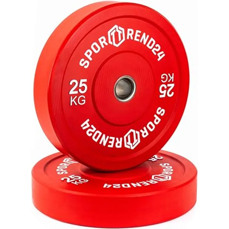 Sporttrend 24® Bumper Plate Gewichtswahl | Gewichtsscheibe Gewichtscheibe Hantelscheibe Hantelgewichte Fitness Scheiben Gewicht Gewichte Weightplate Weight Plate Weights für Langhantel Hantelstange