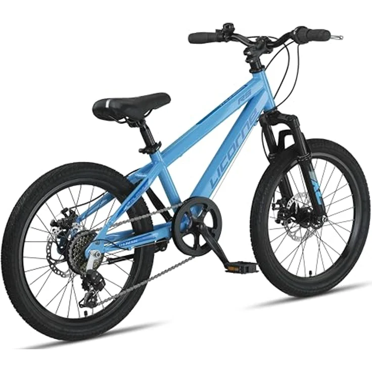 Licorne Bike Thunder Premium Mountainbike, 20 Zoll Aquamarine, Discbremse, optimierte Kettenschaltung, robustes Design, 85 % vormontiert – Bild 3