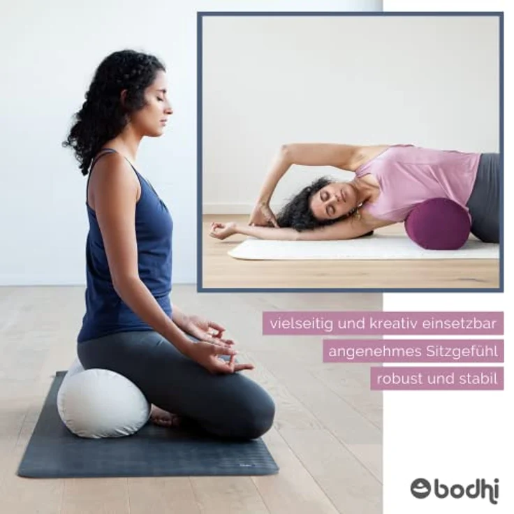 Bodhi Yoga Bolster ECO Kapok, anthrazit – Bild 5