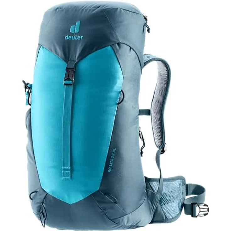 deuter AC Lite 22 SL Damen Wanderrucksack (Modell 2024) - Aircomfort Netzrücken-System, Trinkblasenfach bis 2 Liter, SL Women's Fit, schwarz