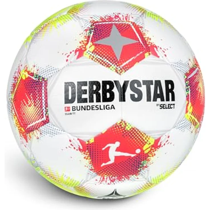 Derbystar Fußball Bundesliga Club TT v25 25/26, Trainingsball mit Dual Bonded Technologie, FIFA BASIC-APPROVED, strapazierfähig, glänzendes PU Material – Bild 1
