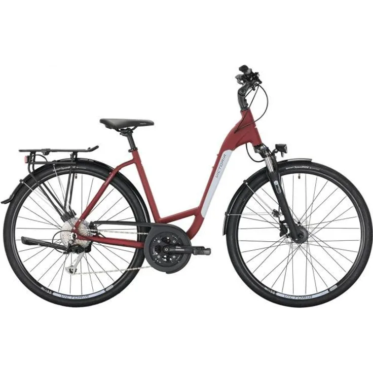 Victoria Trekkingrad "Trekking 6.7", Wave, 28", weinrot matt – hochwertiges Trekkingrad für Alltag und Abenteuer