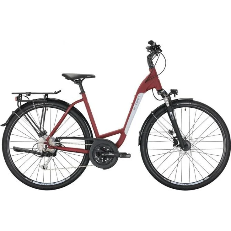 Victoria Trekkingrad "Trekking 6.7", Wave, 28", weinrot matt – hochwertiges Trekkingrad für Alltag und Abenteuer