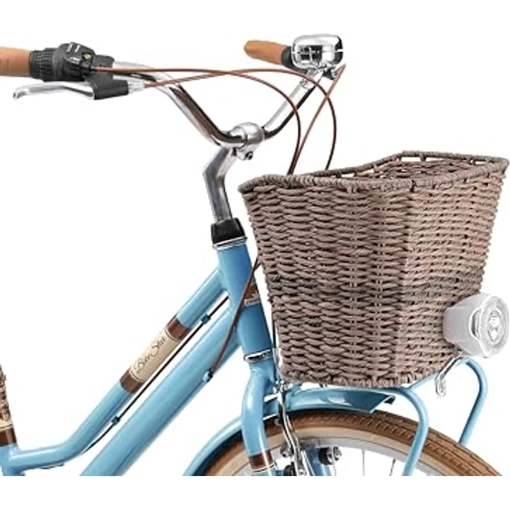 BIKESTAR Alu City Stadt Fahrrad 28 Zoll | 18 Zoll Rahmen, 7 Gang Shimano  Damen Rad, Hollandrad Retro Bike mit V-Bremse und Gepcktrger | Blau:  Tests, Infos & Preisvergleich