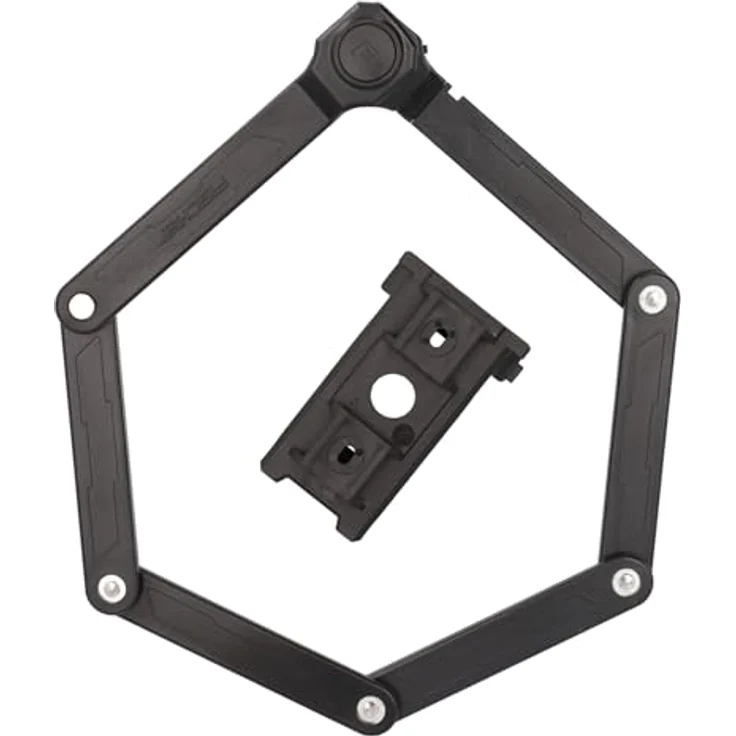 Fischer Fahrrad-Faltschloss PROTEC PLUS+ FN110, extra langes Faltschloss mit beleuchteten 4-fach Zahlenwalzen, 10.000 Kombinationsmöglichkeiten, Soft-Material Überzug, geeignet zum Abschließen von 2 Fahrrädern – Bild 1