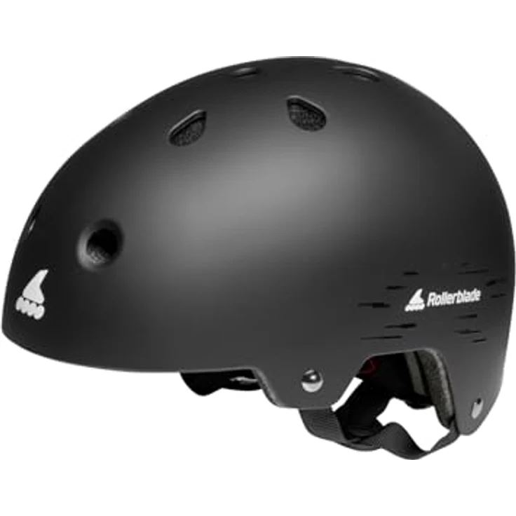 Rollerblade Downtown CE Helm, Schwarz L, robuster Schutz mit Belüftungssystem und mikroverstellbarem Grössenanpassungssystem – Bild 1