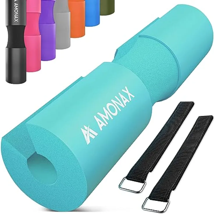 Amonax langhantel polster, extra dicke nackenpolster langhantel- Barbell Pad nackenschutz für hip thrust und squat, und andere Übungen, Fitness, Krafttraining für Männer und Frauen (Türkis)