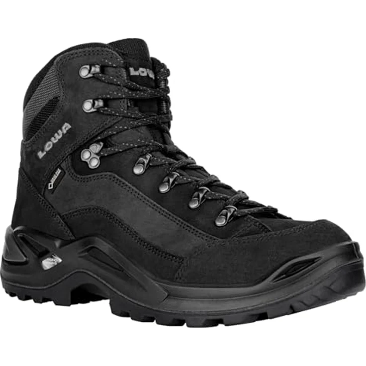 Lowa Renegade Gtx Mid, Herren Wanderschuhe mit Gore-Tex-Membran, Schwarz, Größe 42 – Bild 4