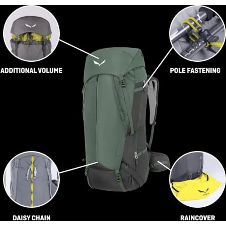 Salewa Trek Mate 65L Rucksack, grau, 72 cm, 100% Polyester, ideale Wahl für Wandertouren – Bild 3