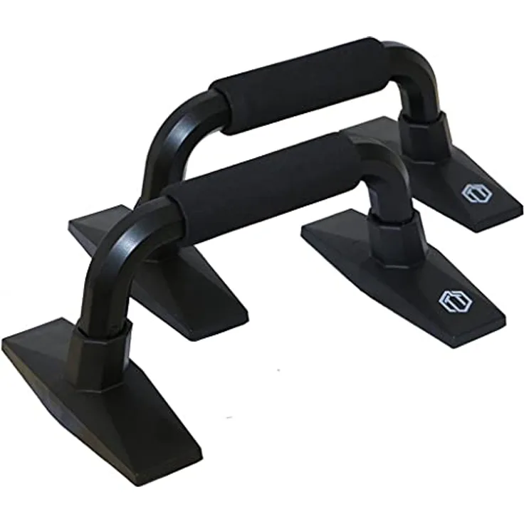 Sporttrend 24® Push Up Stand Bar 2er Set in schwarz, 200kg belastbar | Premium Liegestützgriffe für Oberkörpertraining