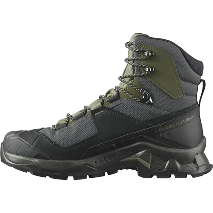 Salomon Quest Element GTX, Herren Wanderschuhe mit Gore-Tex-Membran und robuster Gummisohle, Schwarz/Deep Lichen Green (41 1/3) – Bild 1