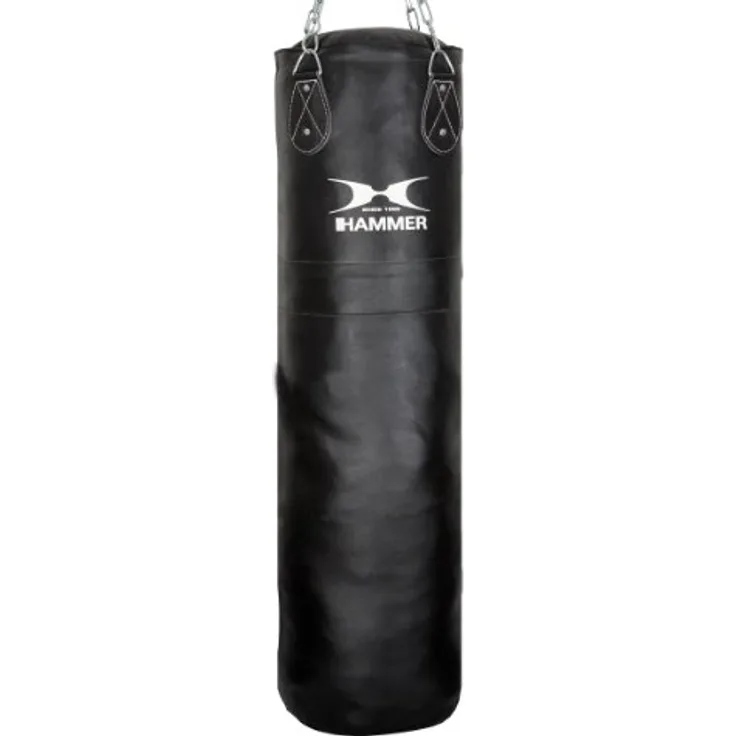 HAMMER 92910 Boxsack Premium Leder, schwarz, 100 cm für Koordination und Muskulaturaufbau