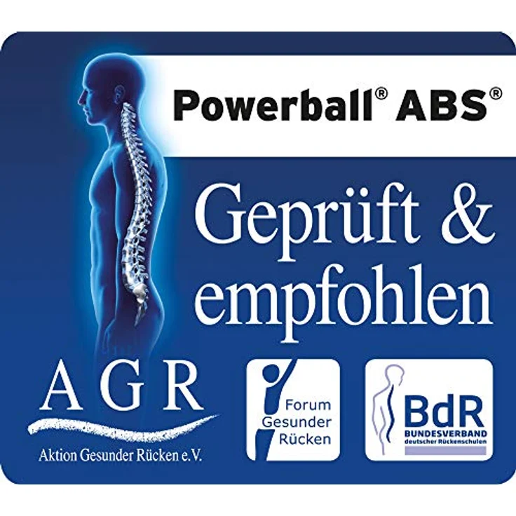 TOGU Gymnastikball Powerball ABS marble Sitzball Büroball Fitnessball 45 cm BUNT, bunt - Preisvergleich – Bild 7