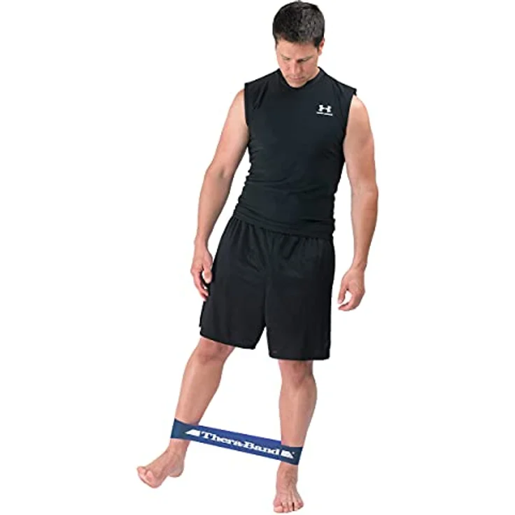 THERABAND Übungsband Loop, 7,6 cm x 20,5 cm, Ø 13 cm, blau | Sehr schwer, für untere Extremitäten, OneSize – Bild 4