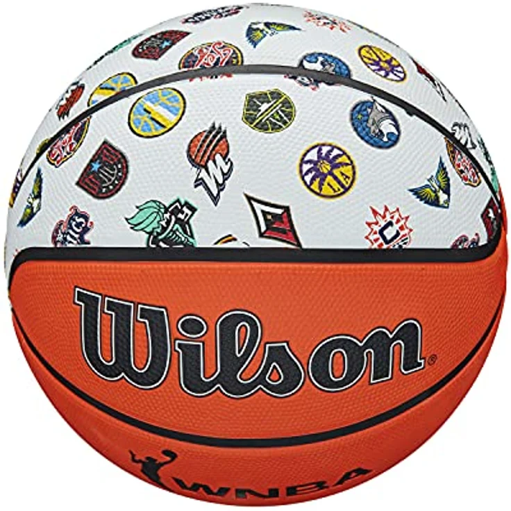 Wilson Basketball WNBA All Team, Outdoor, Gummi, Größe 6, Braun/Weiß, mit Grip und Luftrückhaltevermögen – Bild 4