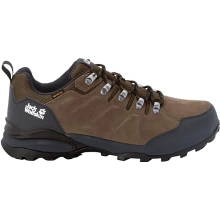 Jack Wolfskin Refugio Texapore, Herren Wanderschuhe, braun, dämpfende EVA-Mittelsohle, Gummisohle für Laufkomfort – Bild 2