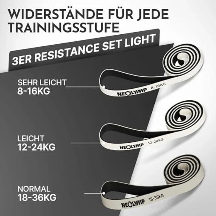 NEOLYMP Trainingsstation Calisthenics Set – Premium Klimmzugstange, Turnringe aus Birkenholz, Resistance Bands – Platzsparendes Home Gym Komplettset für Eigengewichtstraining – Bild 4
