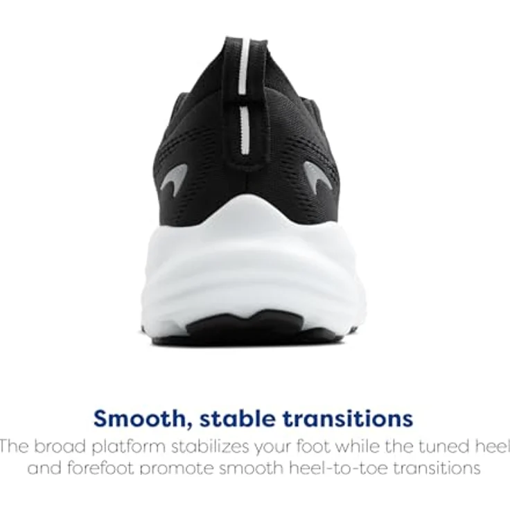 Brooks Glycerin 22 Herren Laufschuhe, neutrale Joggingschuhe mit atmungsaktivem Mesh-Obermaterial, dämpfender DNA Tuned-Technologie, black/grey/white, Größe 42,5 – Bild 3