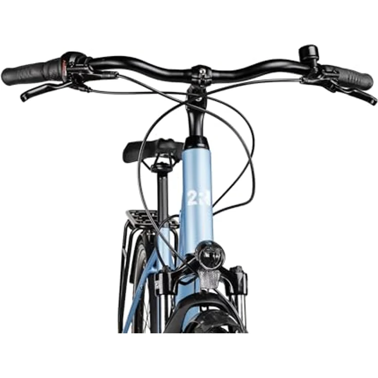 2R Manufaktur TRX GO Wave, Damen-Citybike mit Tiefeinstieg, 28 Zoll, Aluminium, hydraulische Scheibenbremsen, hellblau, 56 cm – Bild 3