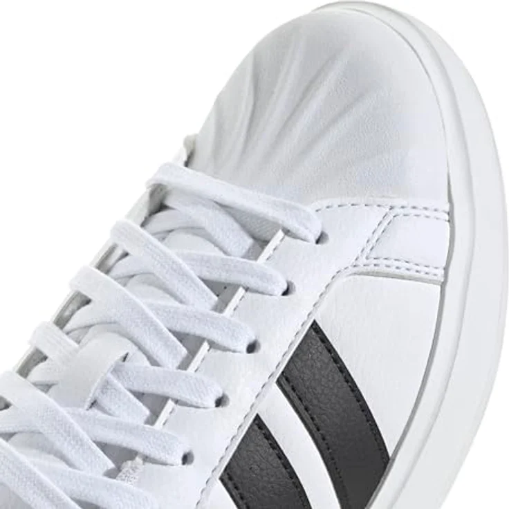 adidas Damen Streettalk Shoes, Synthetik-Obermaterial, Gummiaußensohle, FTWR White/Core Black/Gold met., 42 EU – Bild 6