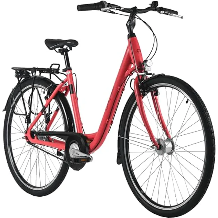 Dacapo Citybike Padova, 28" Damenfahrrad mit SHIMANO 7-Gang Nabenschaltung, Rücktrittbremse, Aluminiumrahmen, Rahmenhöhe 48 cm